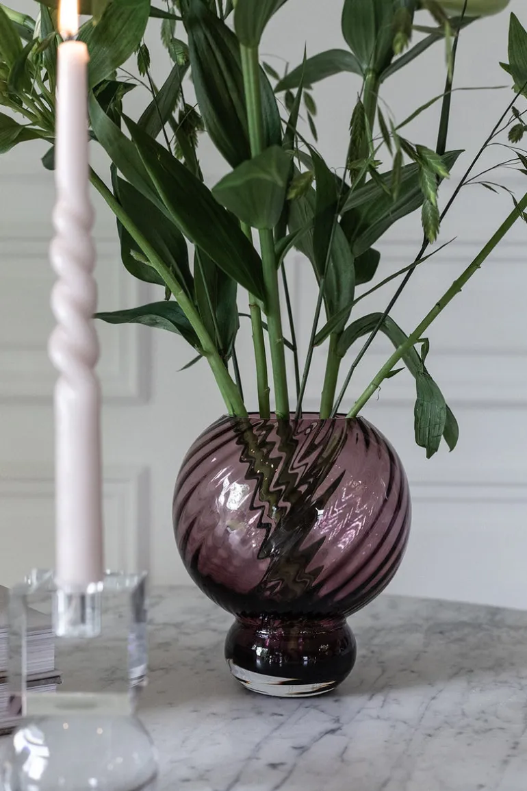 Meadow Swirl Vase - Plum Small