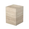 Phantom Cube Table - Travertine Side Table