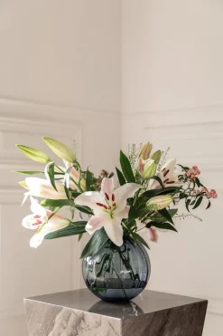 Sadie Vase - Line - Blue Small