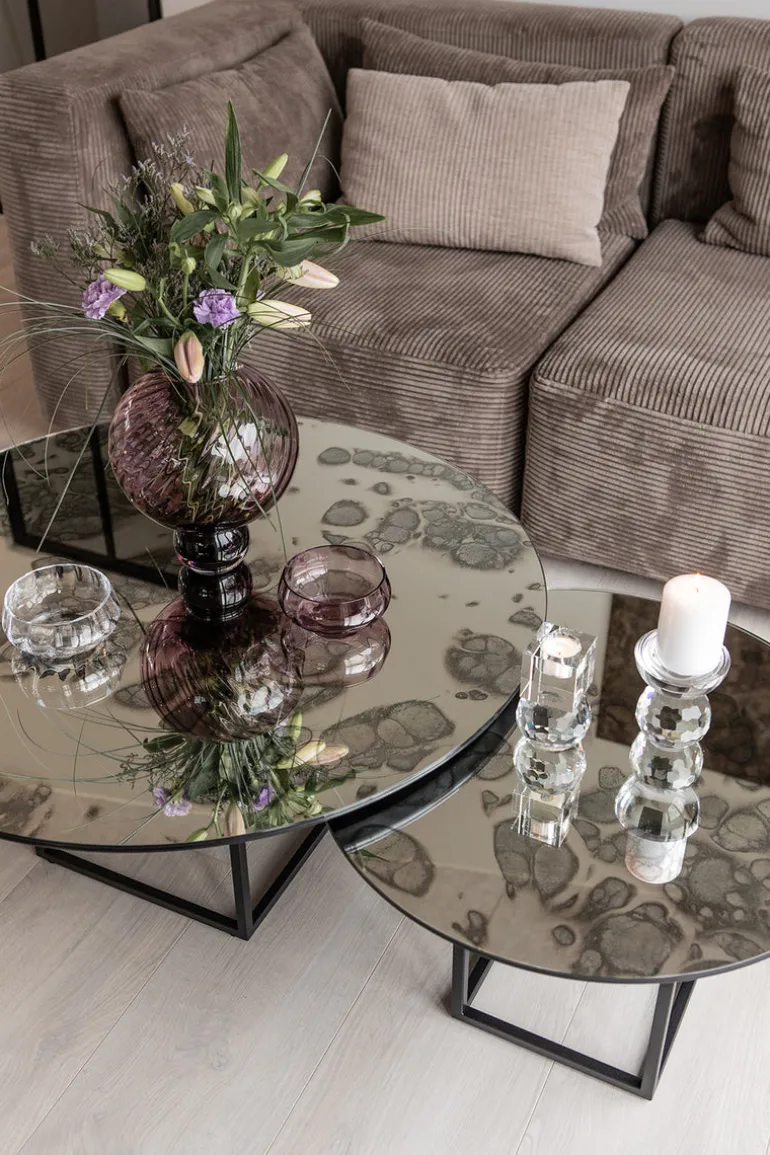 Shade Coffee Table - Silver Antique Large