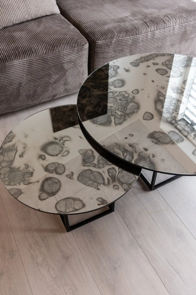 Shade Coffee Table - Silver Antique Large