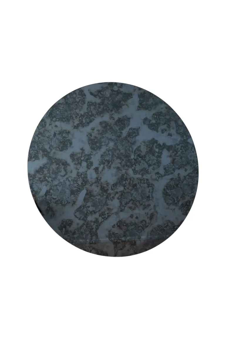 Shade Mirror - Grey/Blue Antique Round
