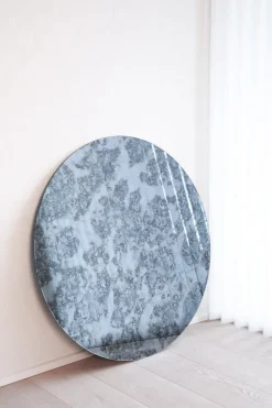 Shade Mirror - Grey/Blue Antique Round