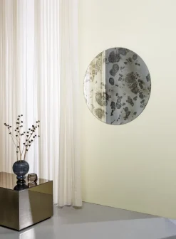 Shade Mirror - Silver Antique Round