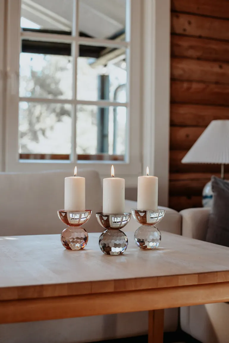 Shadow Square Candle Holder - Rose