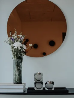 Sky T-Light Candle Holder - Grey Stacked