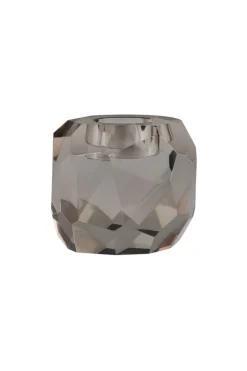 Storm T-Light Candle Holder - Light Smoke Single