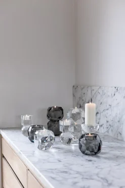 Storm T-Light Candle Holder - Grey Single