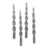 The Curly Candle Collection - Packed with 4 Pieces per box - Steel Grey Fully Curled