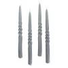 The Curly Candle Collection - Packed with 4 Pieces per box - Steel Grey Middle Curled