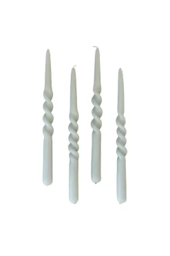 The Curly Candle Collection - Packed with 4 Pieces per box - Essential Emerald Middle Curled