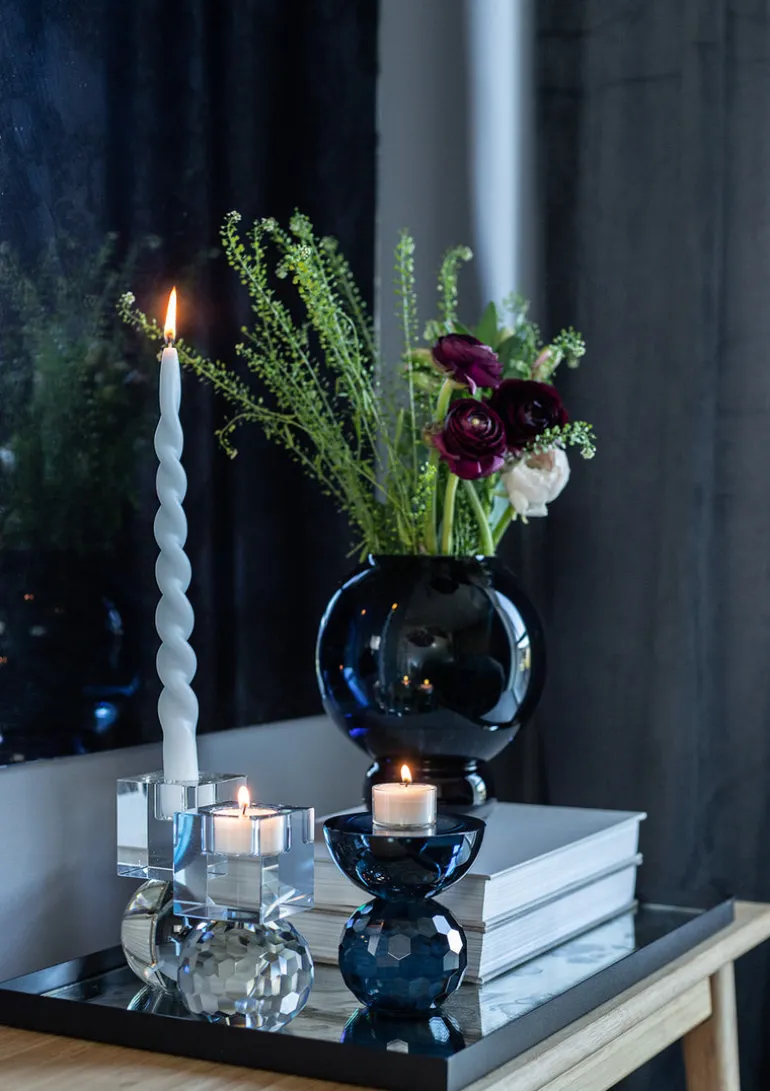 The Curly Candle Collection - Packed with 4 Pieces per box - Mighty Blue Fully Curled