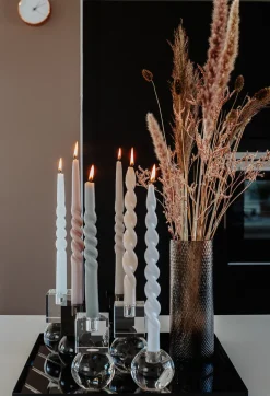 The Curly Candle Collection - Packed with 4 Pieces per box - Mighty Blue Middle Curled