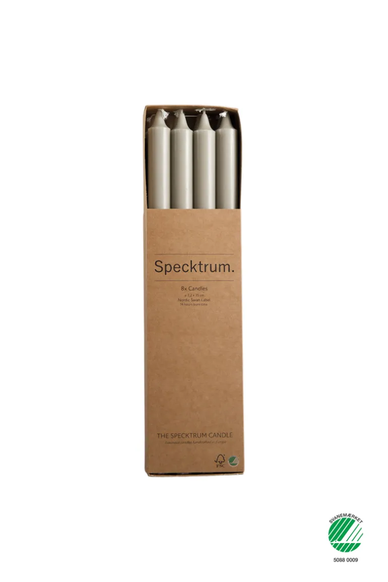 The Extravagant Candle - Nordic Swan Ecolabel - 8 Pieces - Thunder Grey