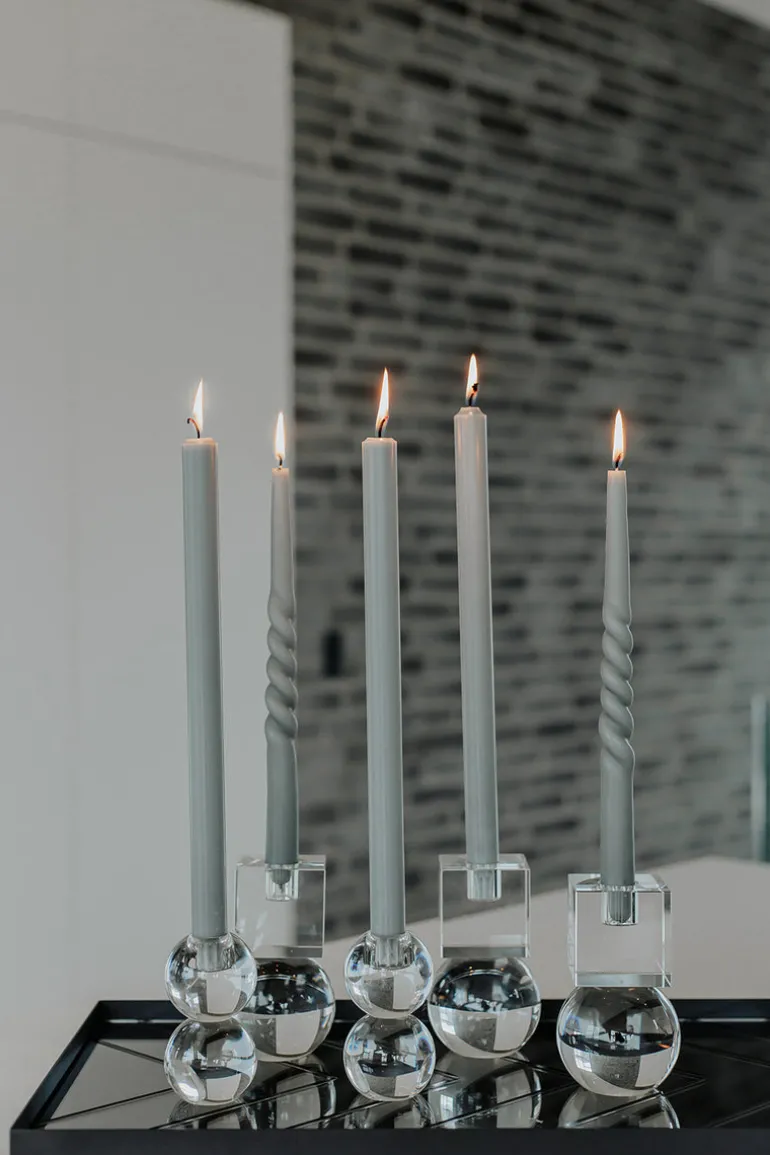 The Extravagant Candle - Nordic Swan Ecolabel - 8 Pieces - Steel Grey