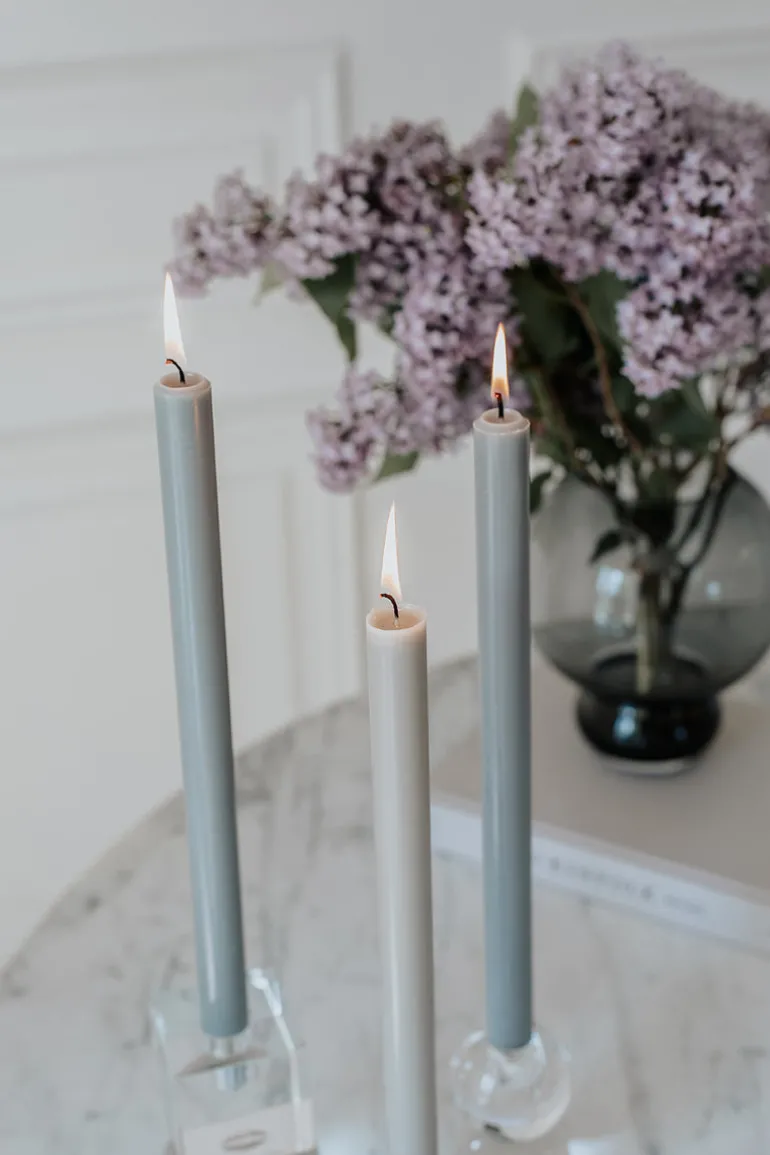 The Extravagant Candle - Nordic Swan Ecolabel - 8 Pieces - Steel Grey