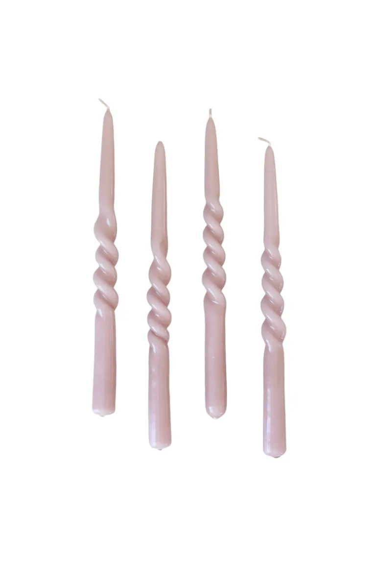 The Glossy Candle Collection - Packed with 4 pieces per box - Blossom Blush Middle Curled