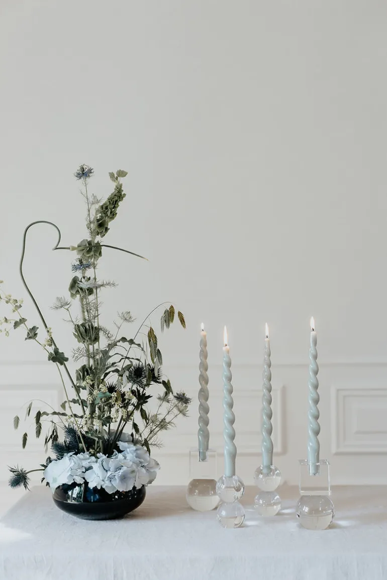 The Glossy Candle Collection - Packed with 4 pieces per box - Essential Emerald Fully Curled