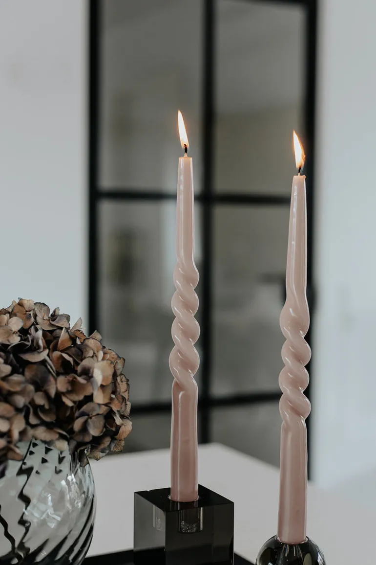 The Glossy Candle Collection - Packed with 4 pieces per box - Blossom Blush Middle Curled