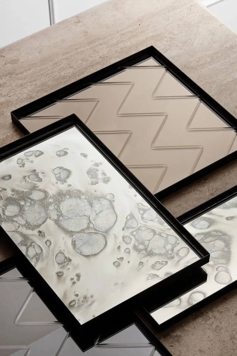 The Herringbone Tray - Bronze Square