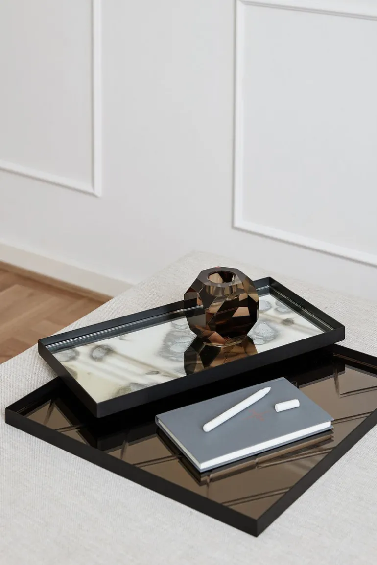 The Herringbone Tray - Bronze Square