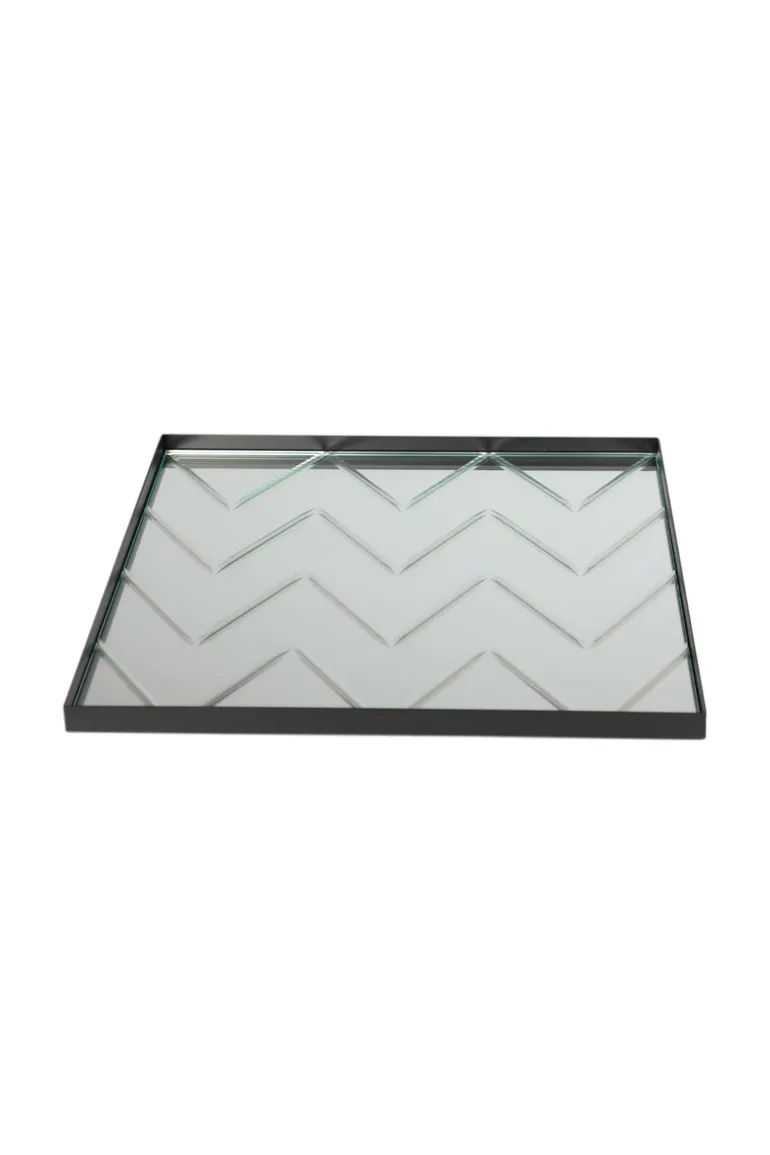 The Herringbone Tray - Clear Square