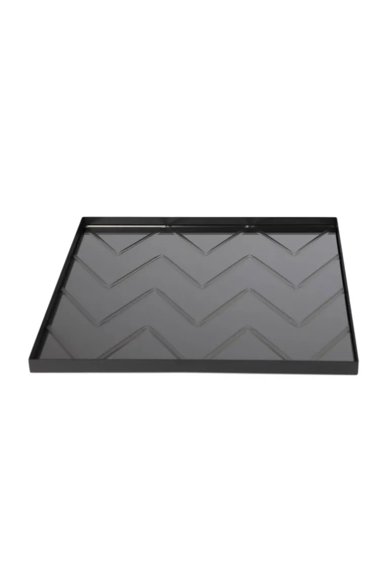 The Herringbone Tray - Grey Square