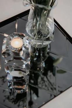 The Herringbone Tray - Grey Square