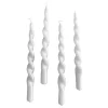 The Pearl Candle Collection - Packed with 4 Pieces per box - White Pearl Fully Curled