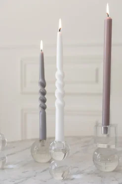 The Pearl Candle Collection - Packed with 4 Pieces per box - White Pearl Middle Curled