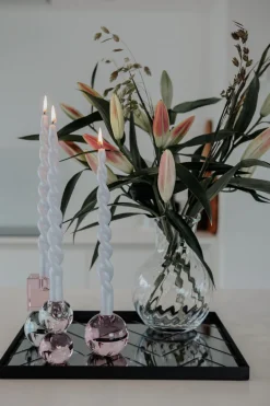 The Pearl Candle Collection - Packed with 4 Pieces per box - Silver Grey Pearl Fully Curled