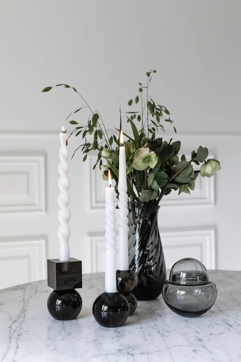 The Pearl Candle Collection - Packed with 4 Pieces per box - White Pearl Middle Curled