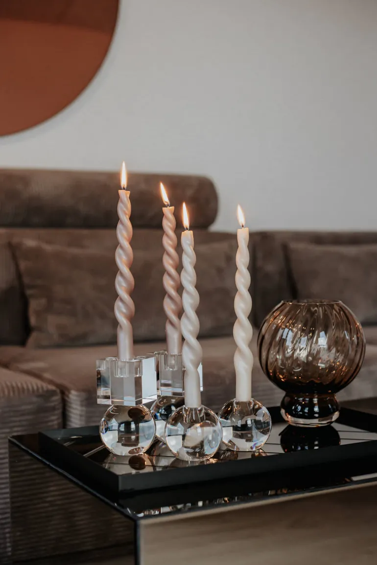 The Pearl Candle Collection - Packed with 4 Pieces per box - Bloom Pearl Fully Curled