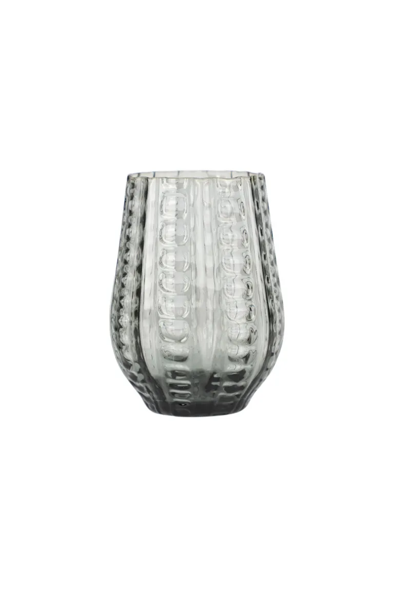 Twisted Drinking Glass - Grey