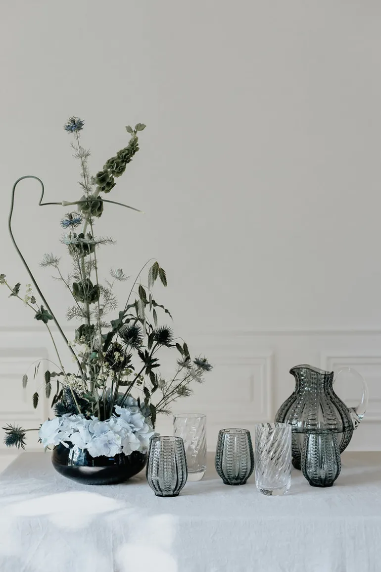 Twisted Drinking Glass - Grey