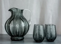 Twisted Drinking Glass - Grey