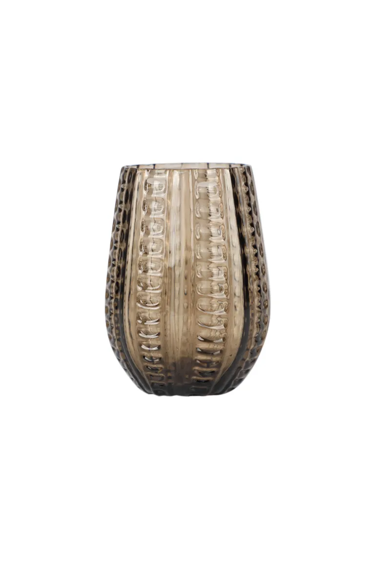 Twisted Drinking Glass - Smoke